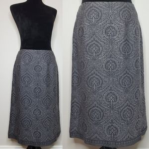 Vintage Pendelton | Paisley Gray A-Line Skirt 70s